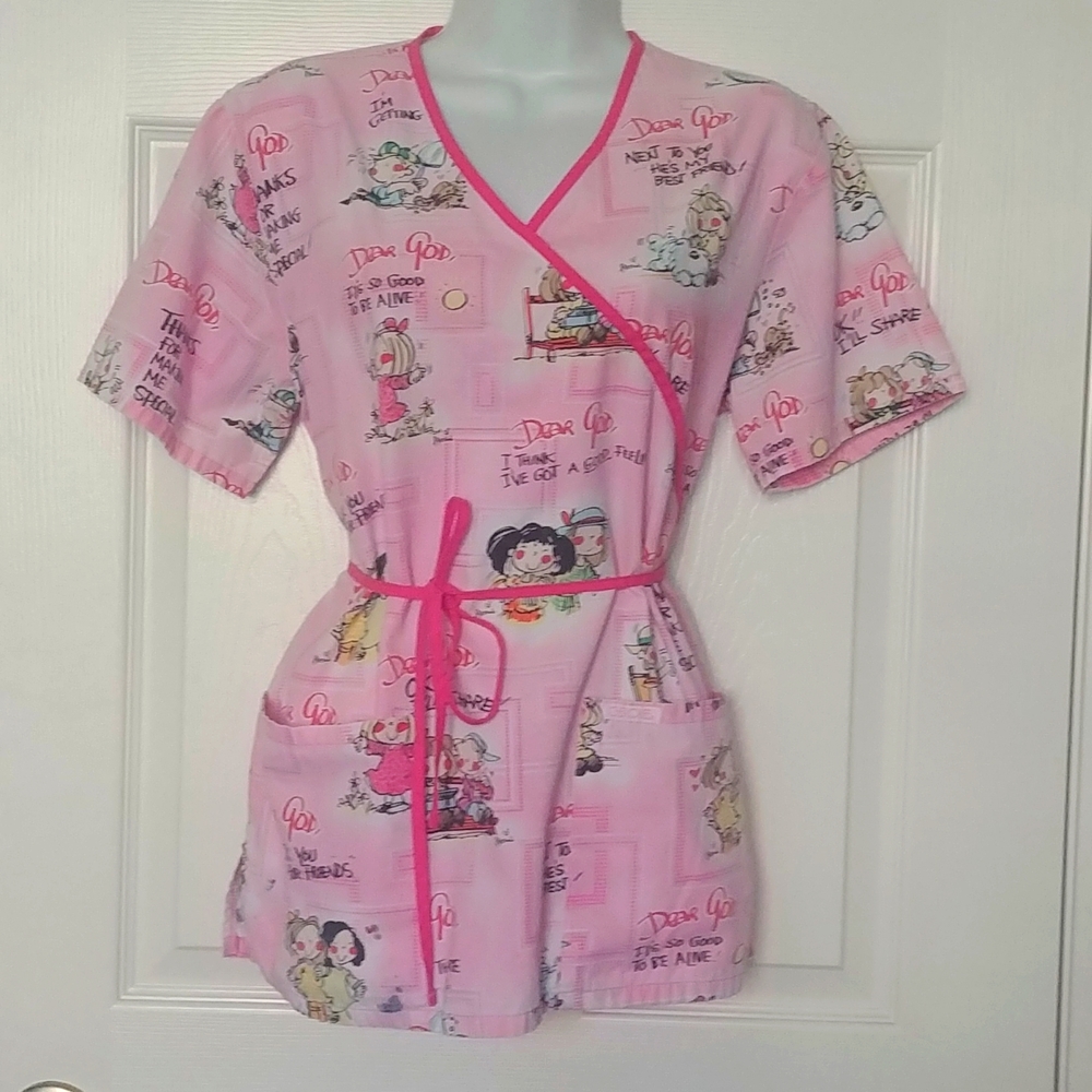 Dear God Scrub Top ( Cherokee) XS - Picture 1 of 7
